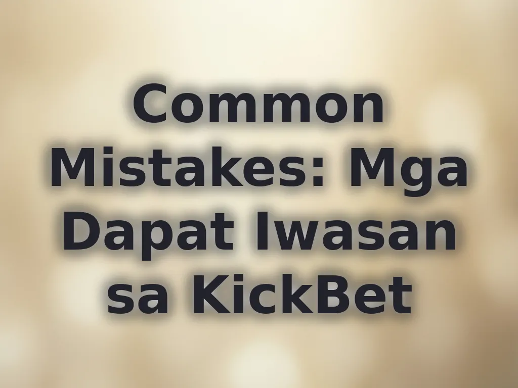 Common Mistakes